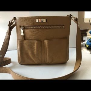 Camel Colored Leather Handbag by Cole Haan.
